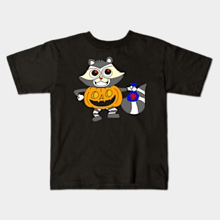 Halloween pictures on t-shirt for kids raccoon Kids T-Shirt